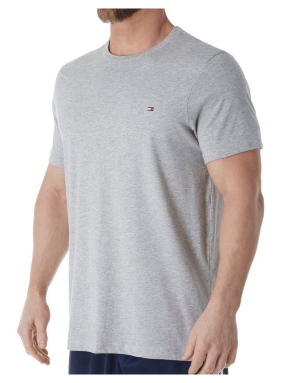 NWT Tommy Hilfiger Men’s XXL  Core Flag Crew Gray Heathered T-Shirt 2XL Classic